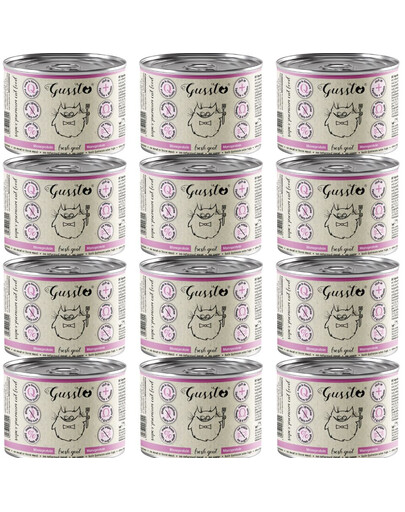 GUSSTO Cat Fresh Goat krmivo pre mačky s kozím mäsom 12x200g