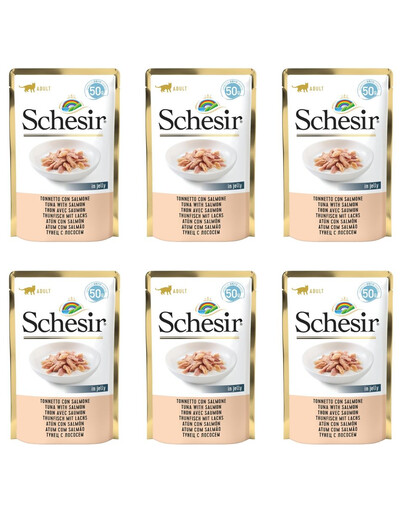 SCHESIR Tuniak s lososom 6x50g