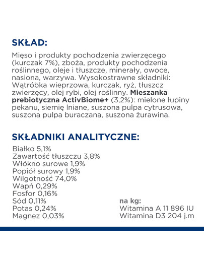 HILL'S Prescription Diet Gastrointestinal Biome 12x370g mokra karma dla psów s kurzcziakem