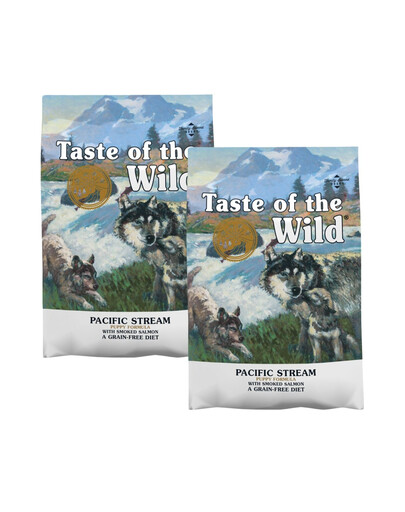TASTE OF THE WILD Pacific Stream Puppy 2x5,6 kg s údeným lososom