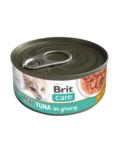 BRIT Care Cat Real Tuna in Gravy 80 g filety z tuniaka vo vývare, mokré krmivo pre mačky