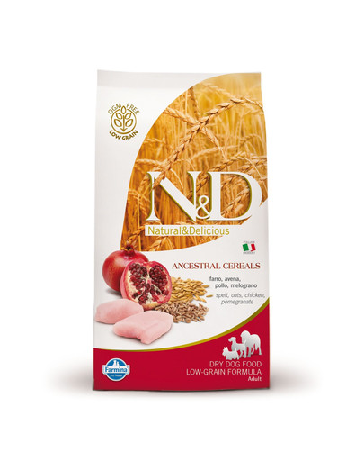 N&D Low Grain Dog Adult Medium & Maxi Chicken & Pomegranate 2,5kg
