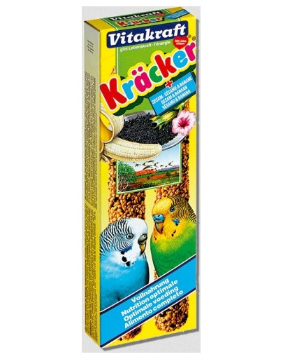 VITAKRAFT Kracker 2 Szt Dla Papugi falistej Sezam-Banan