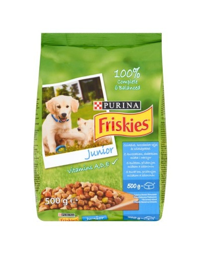 FRISKIES Junior s kuracím mäsom, mliekom a zeleninou 500 g