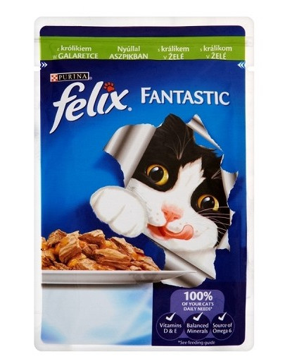 FELIX Fantastic s králikom v želé 100g