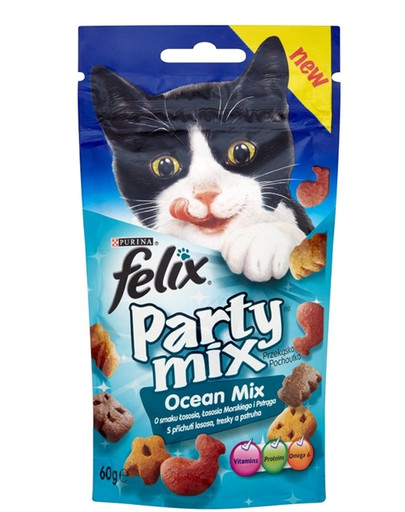 FELIX Party Mix ocean MIXSY s príchuťou lososa, tresky a pstruha