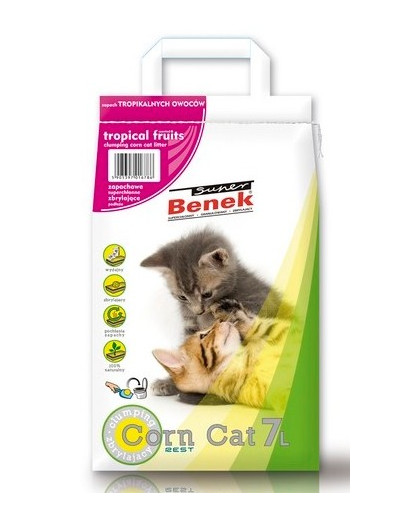 Benek Super corn cat Podstielka tropické ovocie 7l