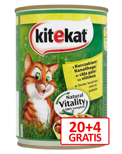 KITEKAT Kuracie 400 gx 20 + 4 ZADARMO!
