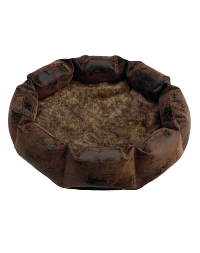 HAPPY HOUSE Pelech tweed / koža hnedá S