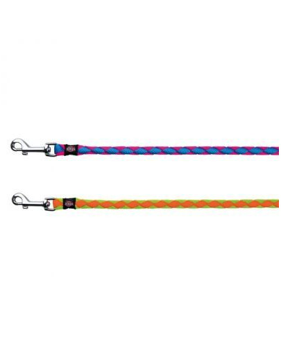 TRIXIE Vodítko Cavo, L-XL: 1,00 M / 18 mm, neon-modré / neon-ružové