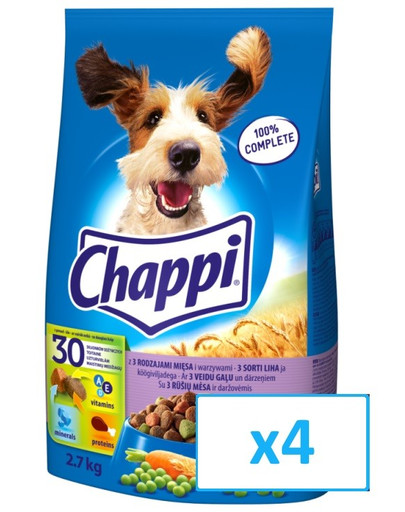 CHAPPI 3 druhy mäsa 4 x 2.7 kg