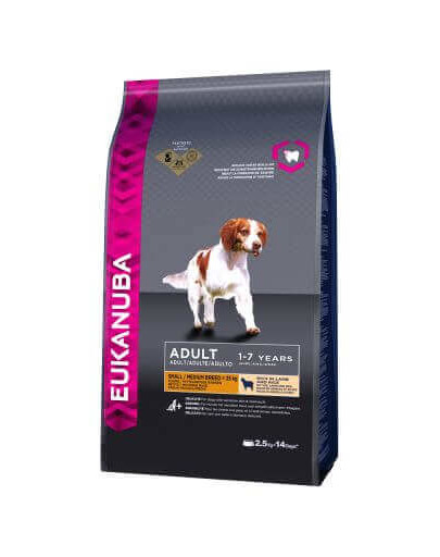 EUKANUBA Adult Small & Medium Breeds Lamb & Rice 1 kg