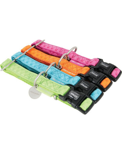 ZOLUX Obojok regulovateľný Mac Leather 10 mm oranžový