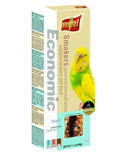 VITAPOL Krmivo pre andulky ECONOMIC 1200g + SMAKERS ZADARMO