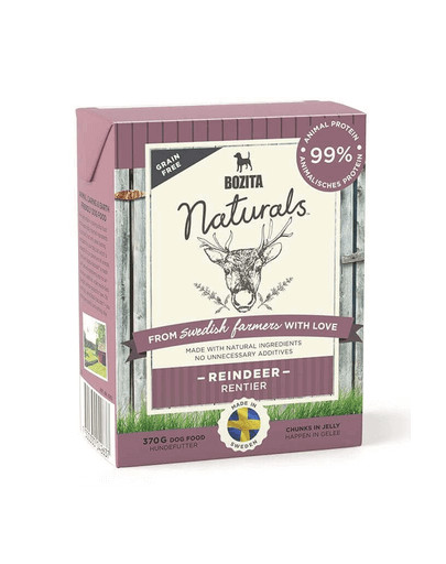 BOZITA Naturals Dla Psa z Reniferem 370 g