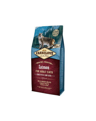 CARNILOVE Cat Salmon for Adult Sensitiv & Long Hair 2kg