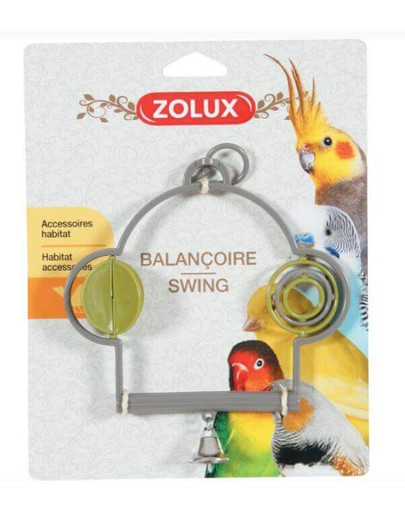 ZOLUX Hojdačka plastová s hračkami a zvončekom