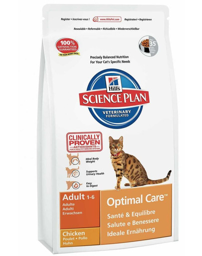 HILL'S Science Plan Feline Adult Optimal Care Chicken 10 kg