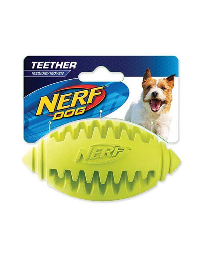 NERF Gumová loptičká na zubnú starostlivosť M nebesky modrá / červená