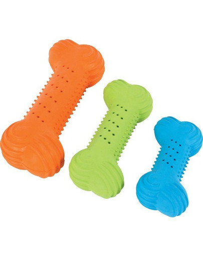 ZOLUX Hračka pre psa kosť gumová pískaciaL 10 cm mix barev