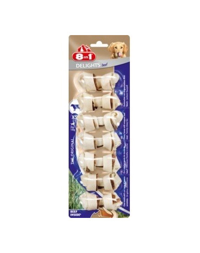 8IN1 Maškrta Beef Delights Bones XS 7ks