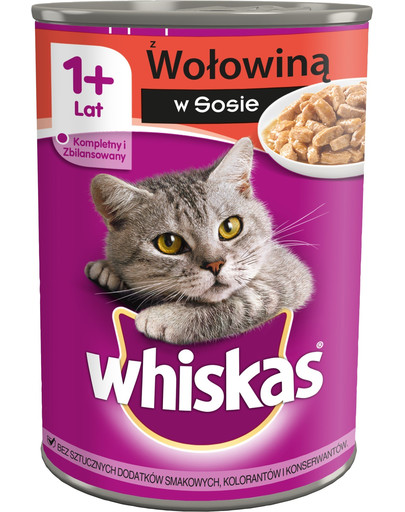 WHISKAS Hovädzie v omáčke 24x400g
