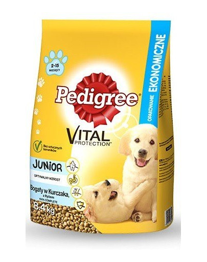 PEDIGREE Junior s kuracím mäsom a ryžou 8,4 kg