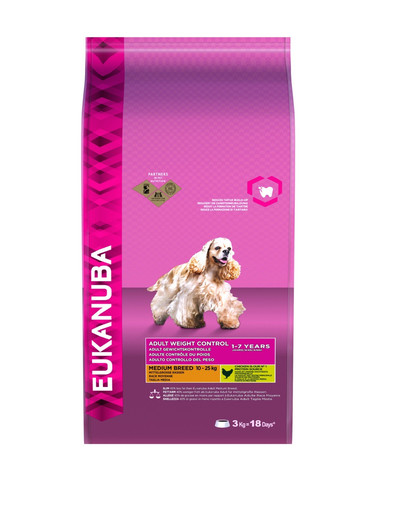 EUKANUBA Weight Control Adult Medium Breeds Chicken 3 kg