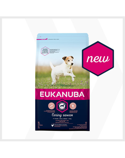 EUKANUBA Caring Senior Small Breed bohaté na čerstvé kuracie 3kg