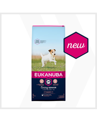 EUKANUBA Caring Senior Small Breed bohaté na čerstvé kuracie 15kg
