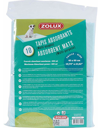 ZOLUX 10 absorbujúce podložky 40 x 60cm