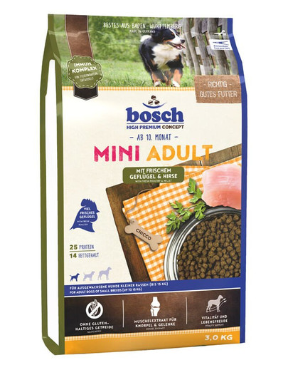 BOSCH Mini Adult Pšeno a šunka 3 kg