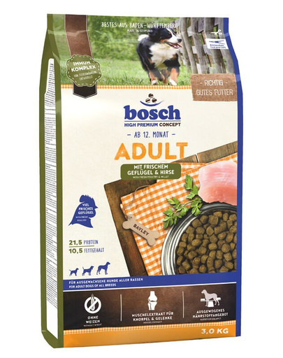 BOSCH Adult Pšeno a šunka 3 kg