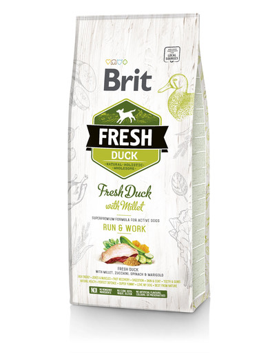 BRIT Dog Fresh Duck & Millet Active Run & Work 12 kg