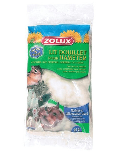 ZOLUX Mäkká biela výstelka do hniezda pre hlodavce 25g
