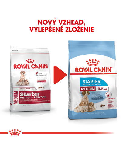 ROYAL CANIN Medium Starter Mother & Babydog 12 kg granule pre brezivé alebo dojčiace suky a šteniatka.