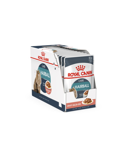 ROYAL CANIN Hairball Care Gravy 85g kapsička pre mačky v šťave pre správne vylučovanie zámotkov v šťave