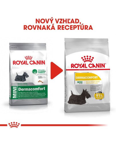 ROYAL CANIN Mini Dermacomfort 2kg granule pre malé psy s problémami s kožou a srsťou