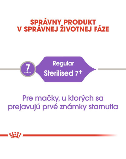 ROYAL CANIN Sterilised 7+ granule 10kg pre starnúce kastrované mačky