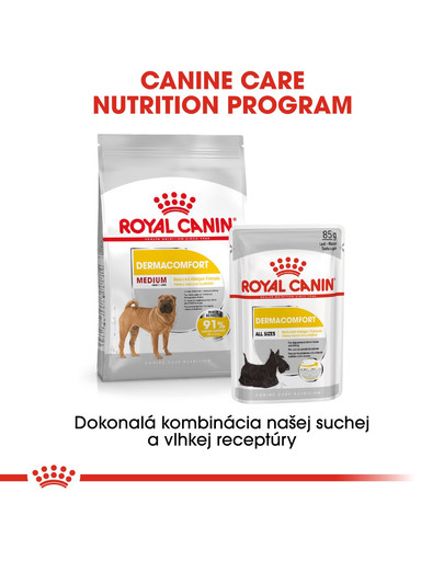 ROYAL CANIN Medium Dermacomfort 10 kg granule pre stredné psy s problémami s kožou a srsťou