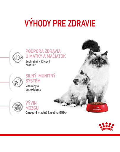 ROYAL CANIN Mother&Babycat granule pre gravidné alebo dojčiace mačky a mačiatka od 1 do 4 mesiacov 2 kg