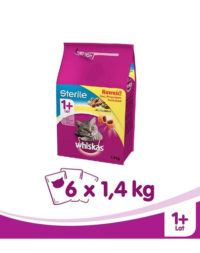 WHISKAS Steril kuracie 1.4kg x 6