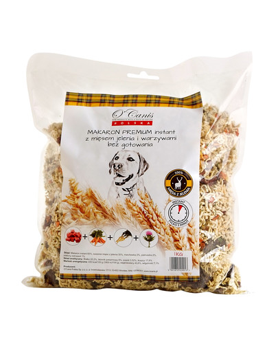 O'CANIS Makaron Instant Mäso z jelenej šunky 1 kg