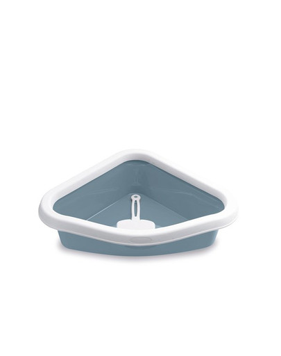 ZOLUX SPRINT rohová toaleta pre mačky modrej farby