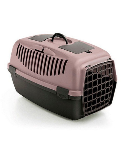 ZOLUX  GULLIVER 3 Prepravka pre zvieratá s plastovými dverami, ružová a hnedá farba