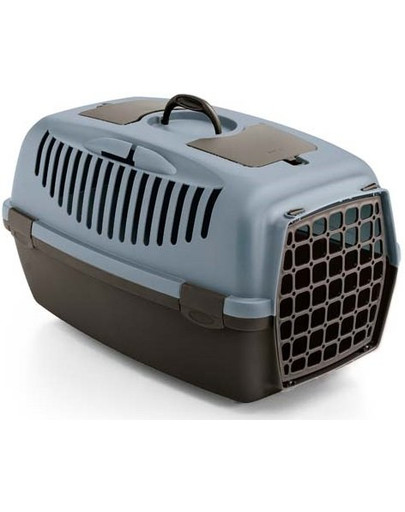 ZOLUX  GULLIVER 3 Prepravka pre zvieratá s plastovými dverami, modrá a hnedá farba