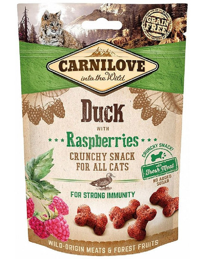 CARNILOVE Cat Crunchy Snack Duck&Raspberries 50g