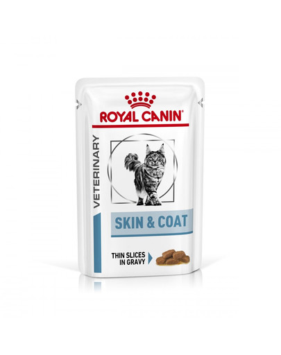 Veterinary Health Nutrition Cat Skin & Coat Pouch 12 x 85 g