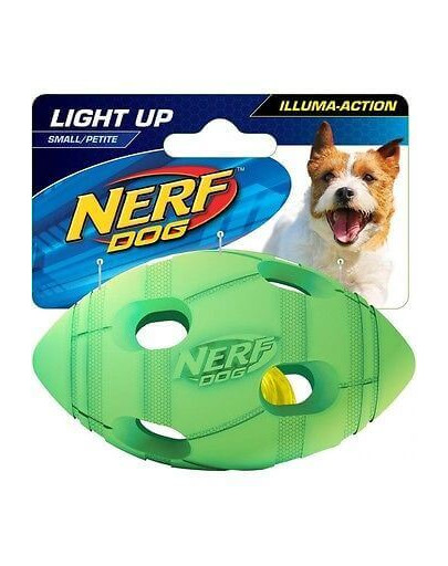 NERF pískacia lopta futbalová LED malá zeleno/oranžová