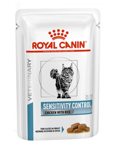 ROYAL CANIN Veterinary Health Nutrition Cat Sensitivity Control Chicken&Rice Pouch 12x85g